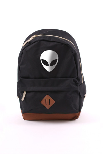 Black Backpack Retro Alien  - 1
