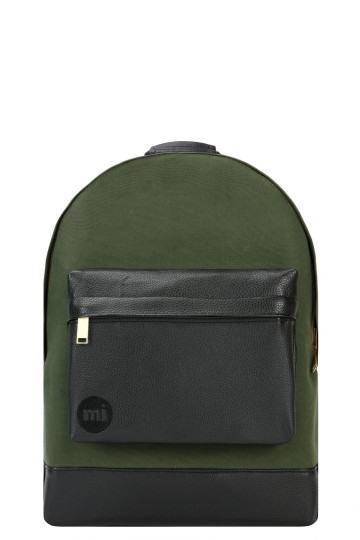 Mi-Pac Backpack Canvas Tumbled Deep Green/Black  - 1