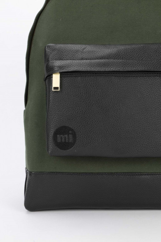 Mi-Pac Backpack Canvas Tumbled Deep Green/Black  - 3 Mi-Pac Backpack Canvas Tumbled Deep Green/Black  - 3