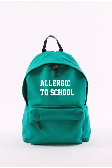 Mėtinė žalia kuprinė Allergic to School