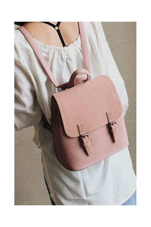 Rausvos spalvos mini kuprinė "Simplicity"  - 2