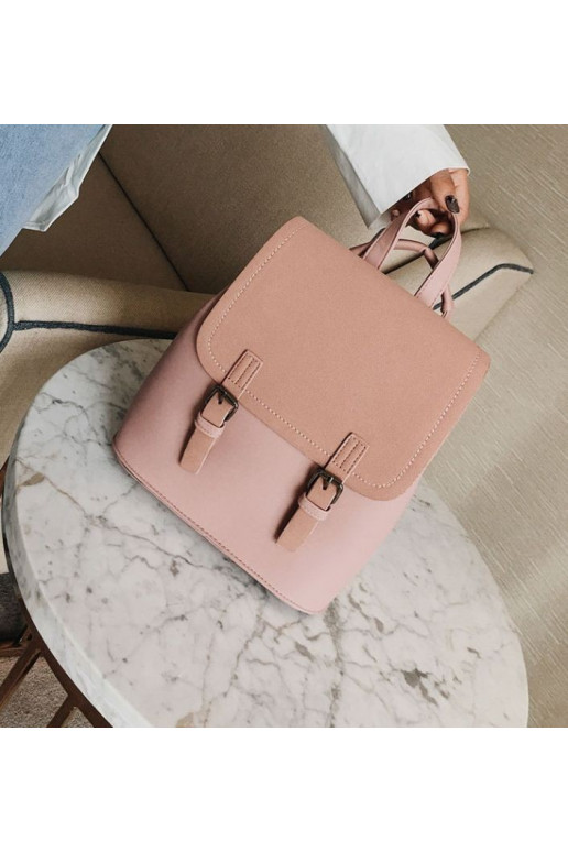 Rausvos spalvos mini kuprinė "Simplicity"  - 3