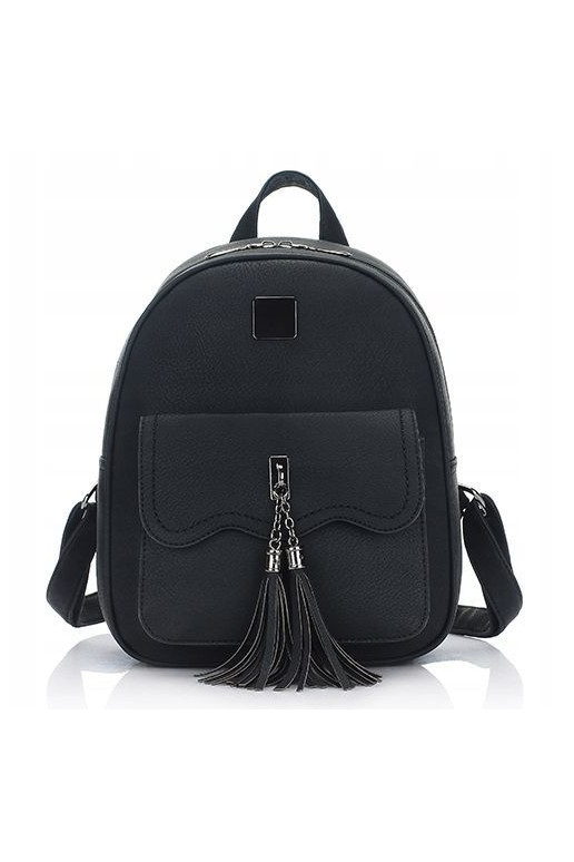 Stilinga juoda mini kuprinė su kutais  - 1 Stilinga juoda mini kuprinė su kutais  - 1