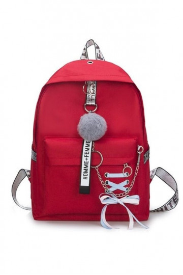 Red Backpack Homme Femme  - 1