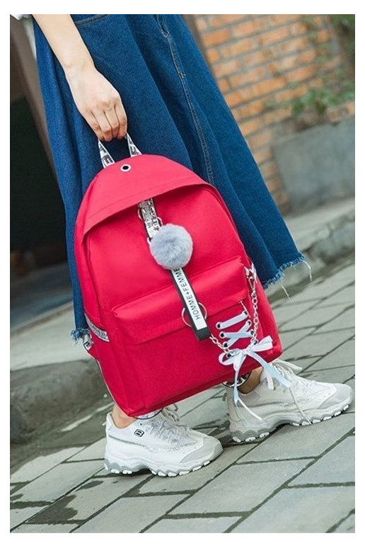 Raudona kuprinė Homme Femme  - 2 Raudona kuprinė Homme Femme  - 2