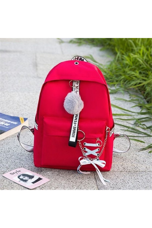 Raudona kuprinė Homme Femme  - 4 Raudona kuprinė Homme Femme  - 4