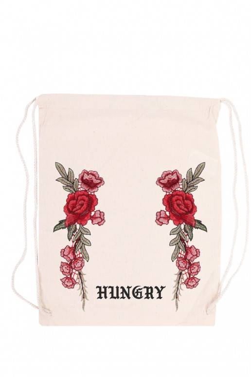 Backpack - kit Canvas Hungry Rose Patch Beige  - 1 Backpack - kit Canvas Hungry Rose Patch Beige  - 1