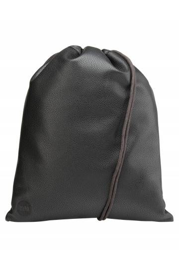mi pac black leather backpack