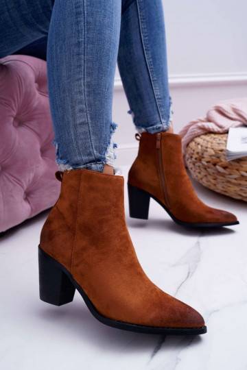 Women's Boots On High Heel Camel Niki Moow - 1
