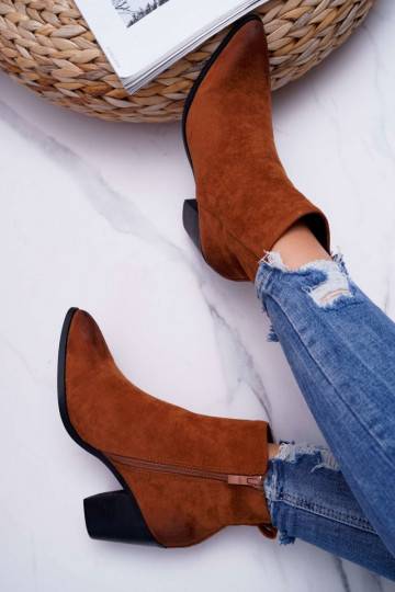 Women's Boots On High Heel Camel Niki Moow - 1 2