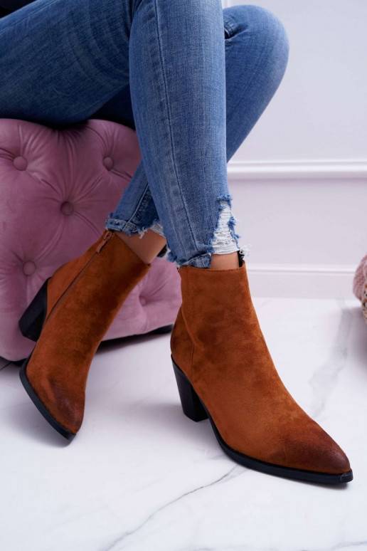 Women's Boots On High Heel Camel Niki Moow - 3 Women's Boots On High Heel Camel Niki Moow - 3