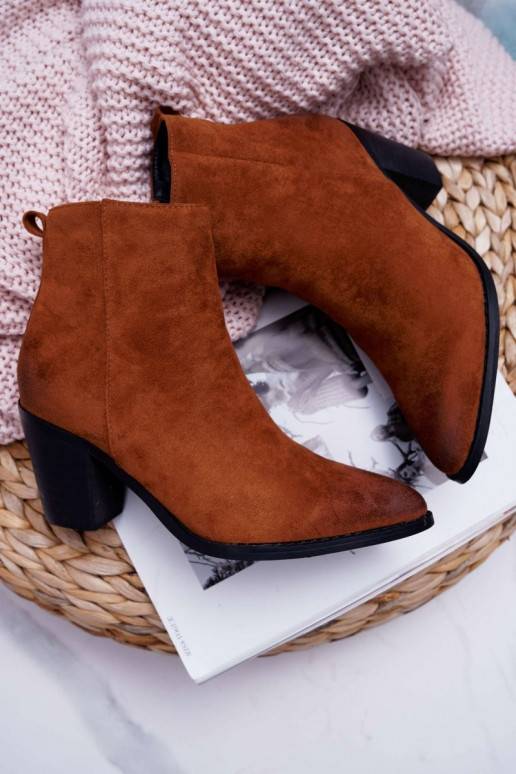 Women's Boots On High Heel Camel Niki Moow - 6 Women's Boots On High Heel Camel Niki Moow - 6