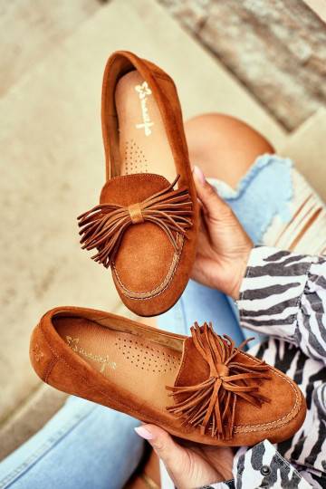 Women's Loafers Maciejka Leather Camel 04830 2