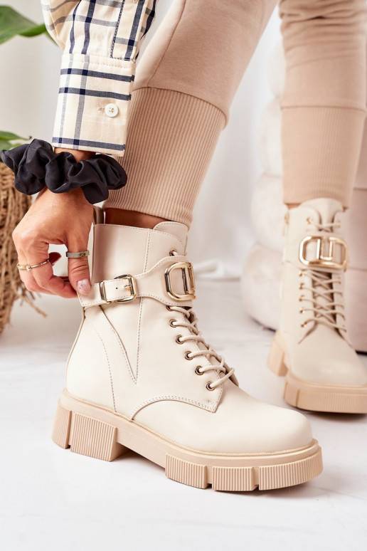 Insulated Boots With Golden Buckle... Insulated Boots With Golden Buckle...