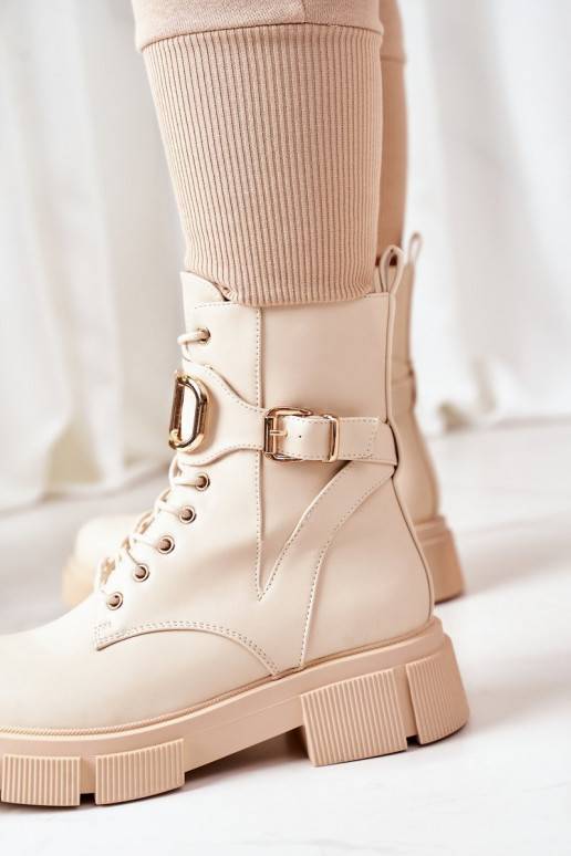 Insulated Boots With Golden Buckle... Insulated Boots With Golden Buckle...