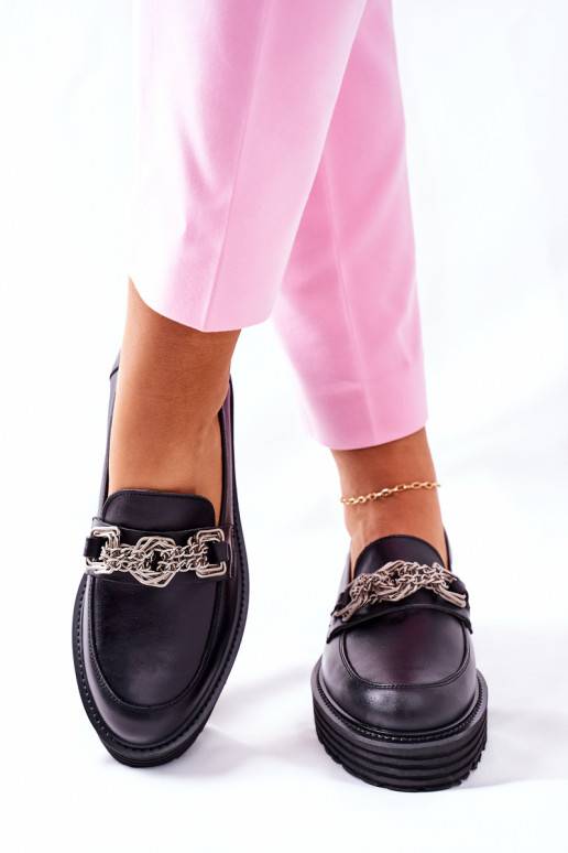 Women's Brogues Loafers Leather Black... Women's Brogues Loafers Leather Black...