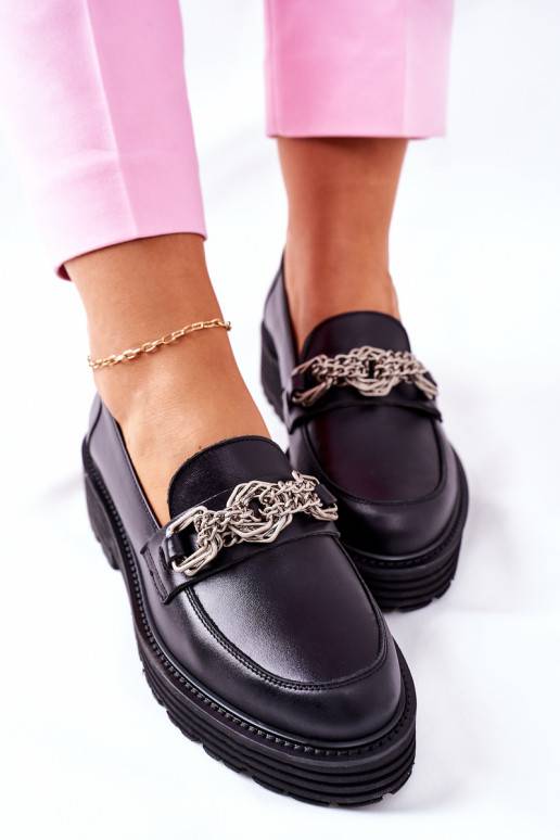 Women's Brogues Loafers Leather Black... Women's Brogues Loafers Leather Black...