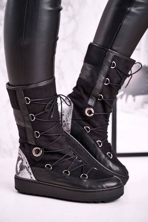 Snow Boots With Fur Suede Black Laura... Snow Boots With Fur Suede Black Laura...
