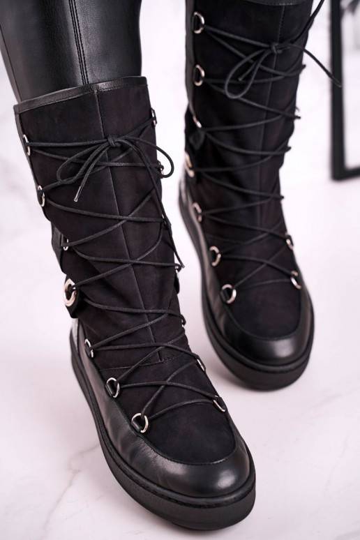 Snow Boots With Fur Suede Black Laura... Snow Boots With Fur Suede Black Laura...