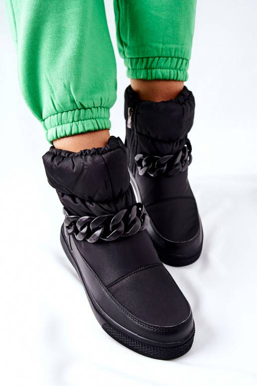 Women's Snow Boots Black Khariche