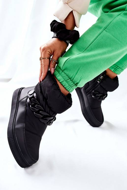 Women's Snow Boots Black Khariche