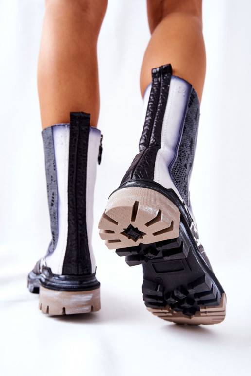 High Leather Boots Maciejka Black and... High Leather Boots Maciejka Black and...