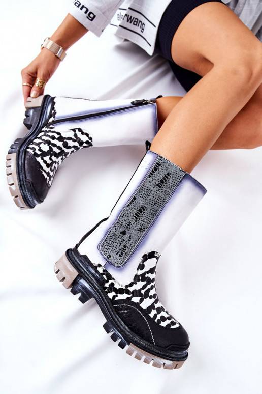 High Leather Boots Maciejka Black and... High Leather Boots Maciejka Black and...