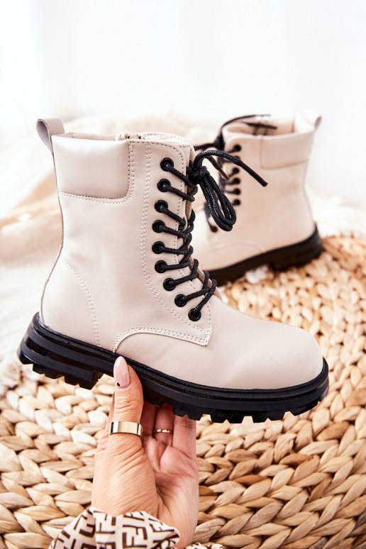 Classic Children's Zipper Boots Beige... Classic Children's Zipper Boots Beige...