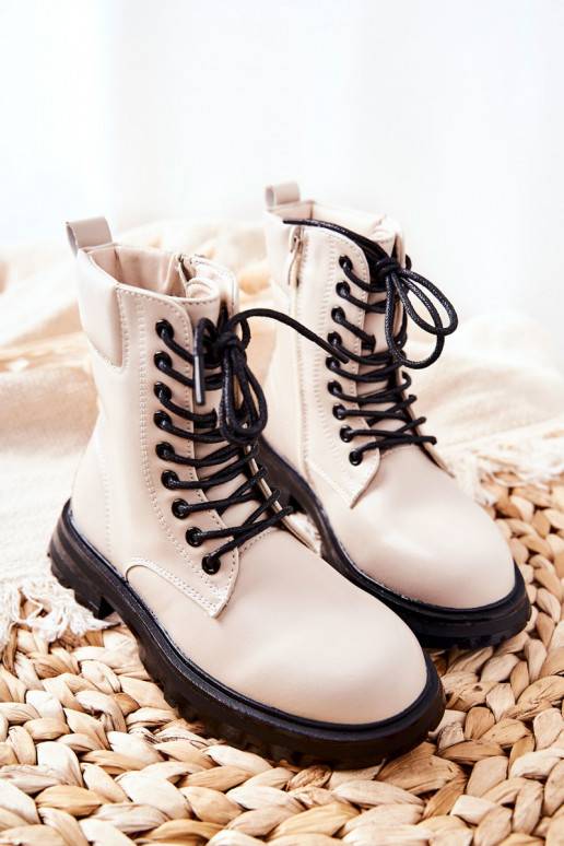 Classic Children's Zipper Boots Beige... Classic Children's Zipper Boots Beige...