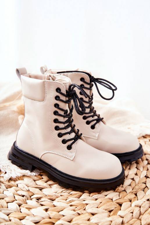 Classic Children's Zipper Boots Beige... Classic Children's Zipper Boots Beige...