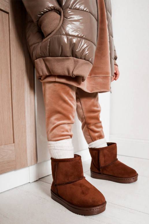 Children's Insulated Snow Boots Brown Gooby