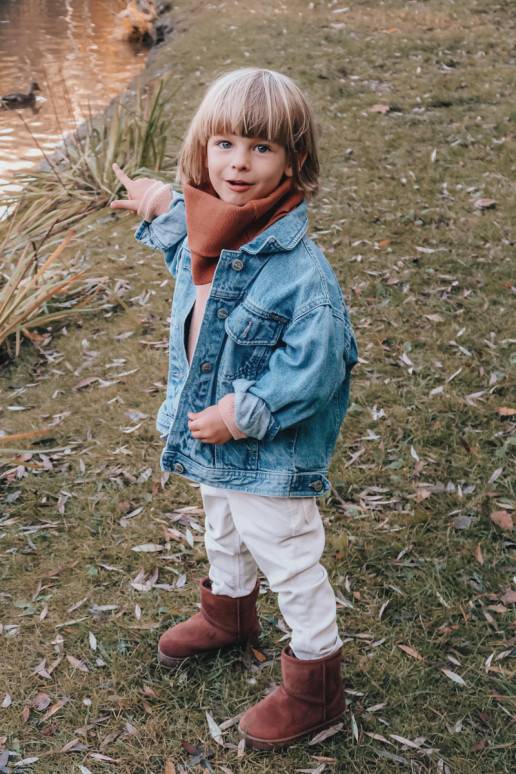 Children's Insulated Snow Boots Brown Gooby