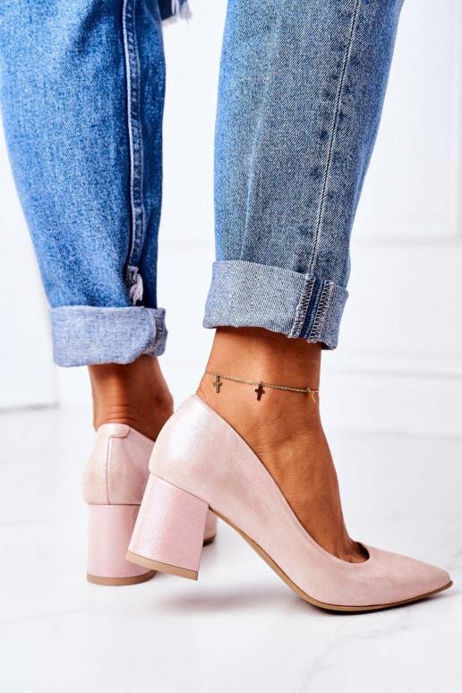 Satin Pumps Lewski Shoes 2801 Pink