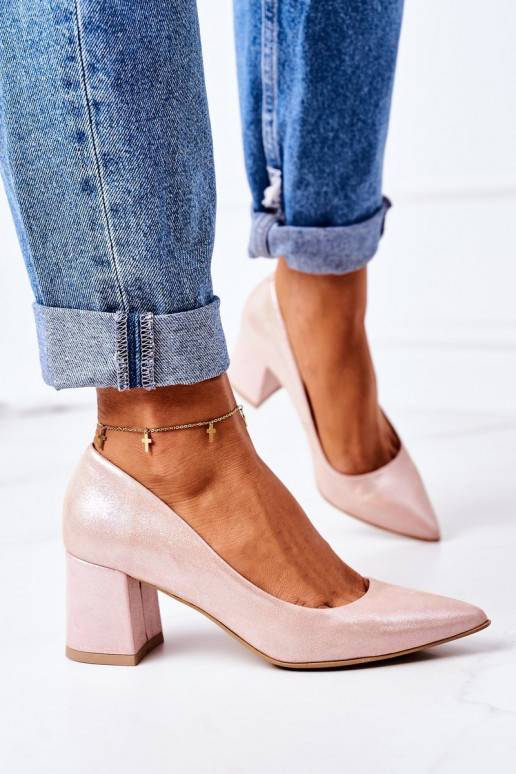 Satin Pumps Lewski Shoes 2801 Pink