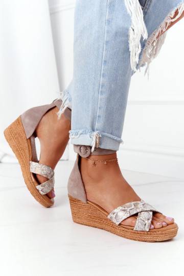 Suede Wedge Sandals...