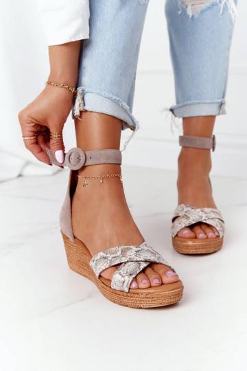 Suede Wedge Sandals... 2