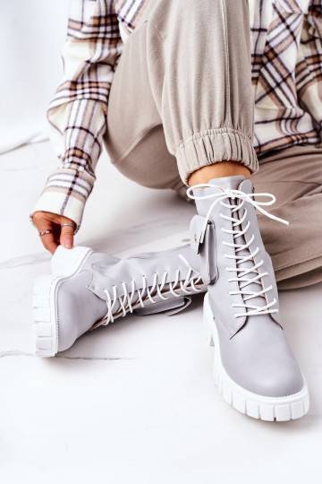 Insulated Boots With A Pocket Light Grey Awesome 2