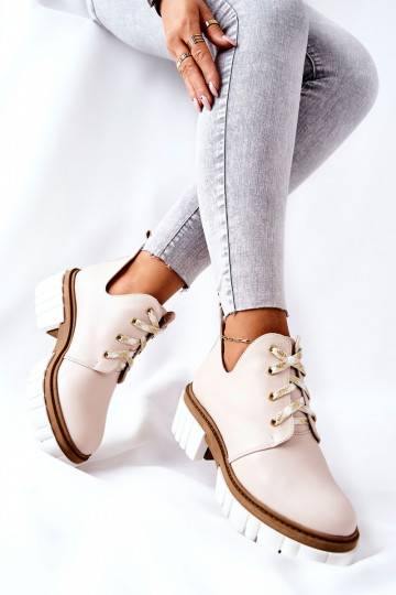 Leather Cutout Tiered Boots...