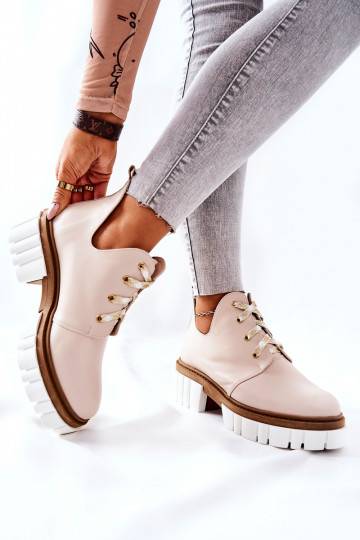 Leather Cutout Tiered Boots... 2