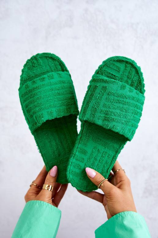 Slippers On The Platform Green Lilly