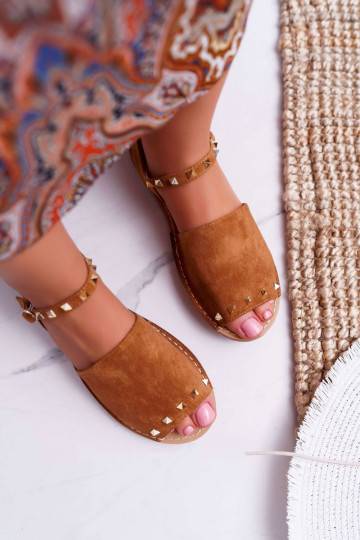 Women's Sandals Lu Boo Camel Suede Silena 2