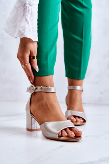 Leather high heel sandals...