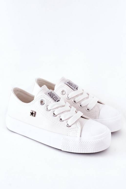 Children's Leather Sneakers in White from BIG STAR