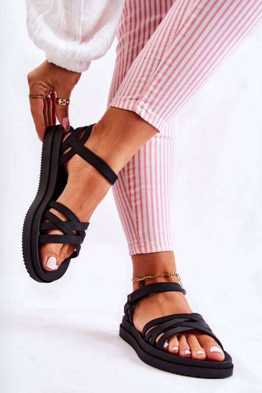 Women's Sandals With Velcro ZAXY Black