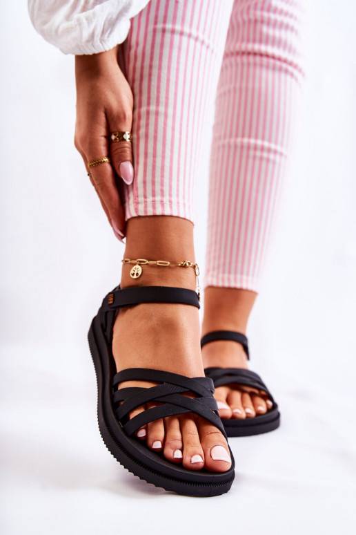 Women's Sandals With Velcro ZAXY Black
