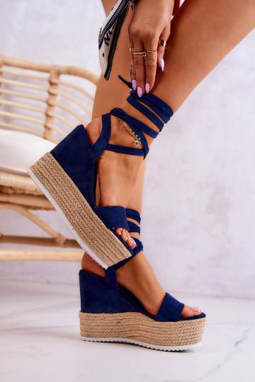 Light tied sandals on a... 2