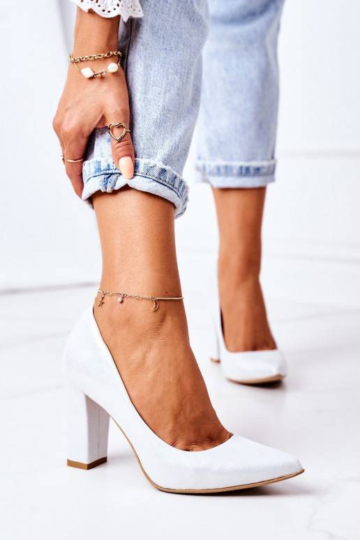 Satin pumps lewski Silver Satin pumps lewski Silver