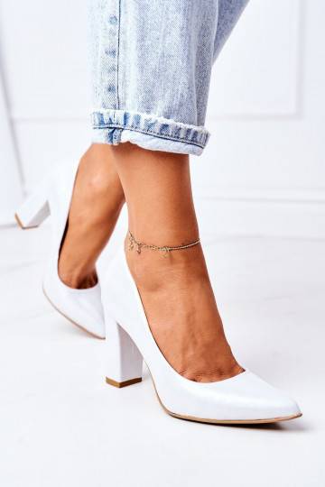 Satin pumps lewski Silver 2
