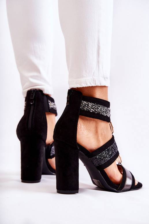 Women's Sandals On High Heel Black Laurita