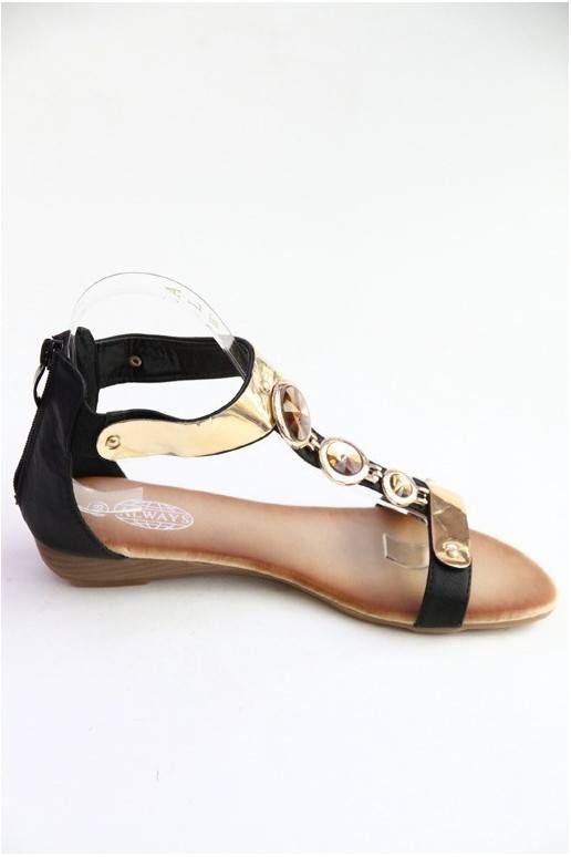 Sandals with gold color metallic imitation AH85849-1